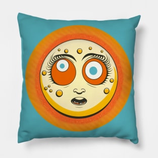 Crazy Moon Face Pillow