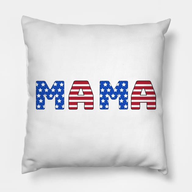 Mama 4th of july Pillow by Anines Atelier