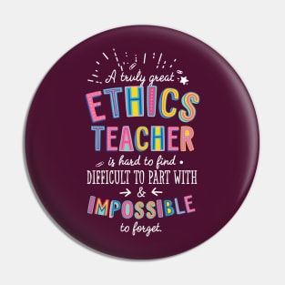 A truly Great Ethics Teacher Gift - Impossible to forget Pin