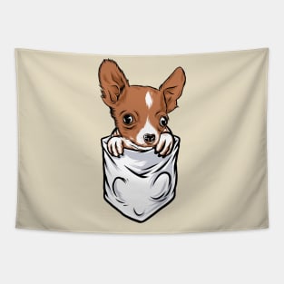 chihuahua in pocket Tapestry