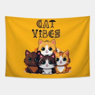 Pew Pew Madafakas Cat Crazy  Funny Cat Owners Cat Lovers Tapestry