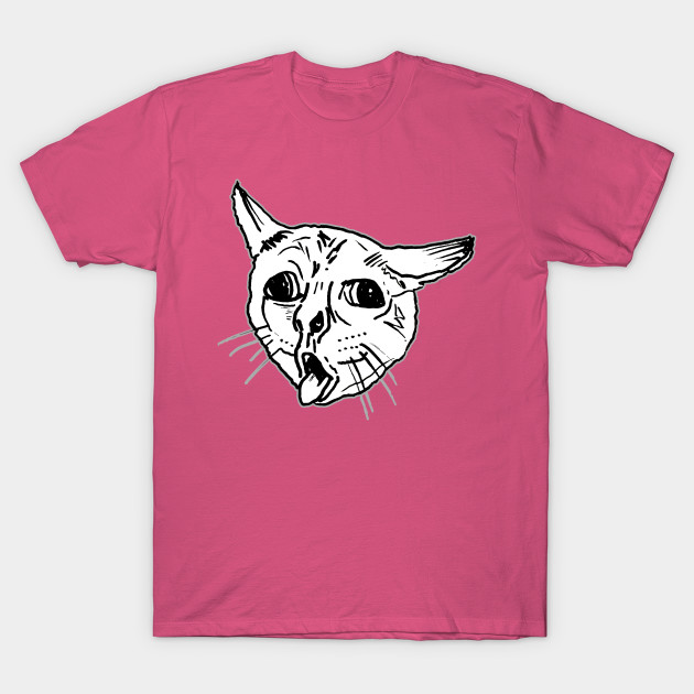 Ugly Coughing Cat Meme Coughing Cat T Shirt Teepublic