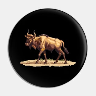 Pixel Wildebeest Pin