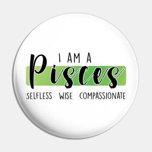 I am a Pisces Pin