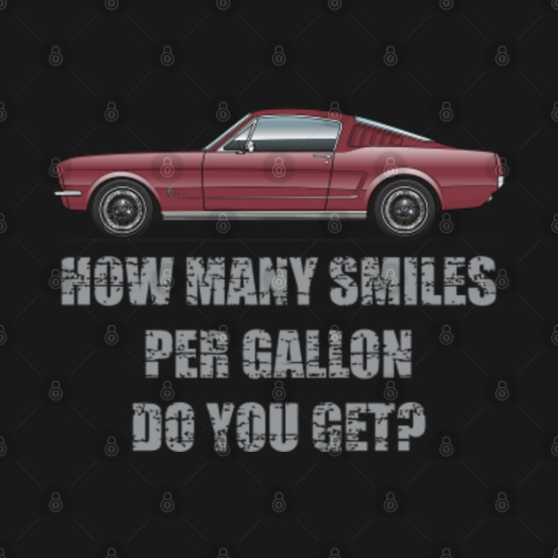 Discover Smiles per Gallon-Vintage Burgundy - 1966 Fastback - T-Shirt