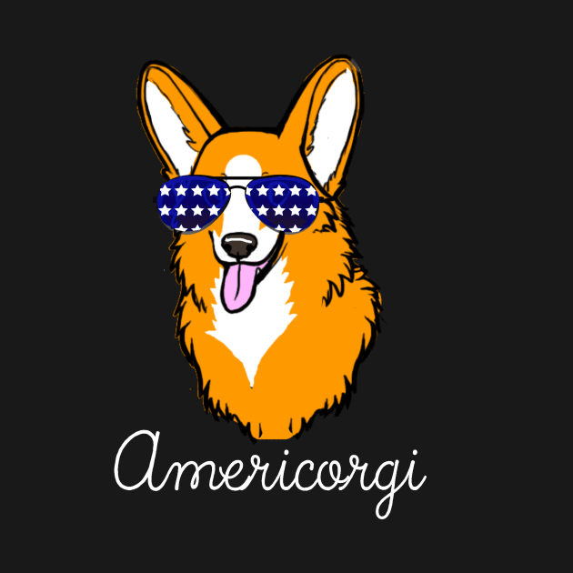 Cute Corgi Face Cogi Lover Independence Day - Americorgi by ballhard