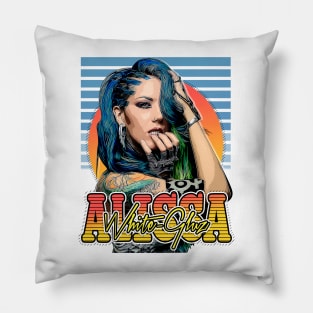 Retro Allisa White-Gluz // style Flyer Vintage Pillow