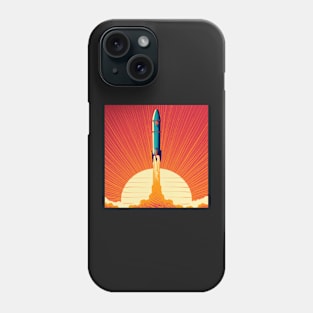 Rocket taking off Phone Case