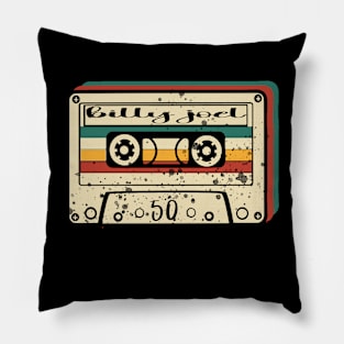 retro cassette style billy joel Pillow