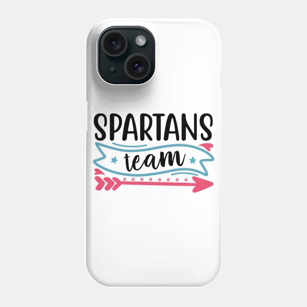 Spartans Team Phone Case by APuzzleOfTShirts