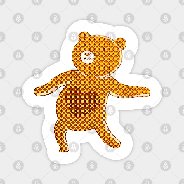 Brown dancing bear retro Magnet by L’étoile stéllaire