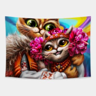 cats in love Tapestry