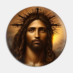 Jesus Wearing Crown of Thorns Pin