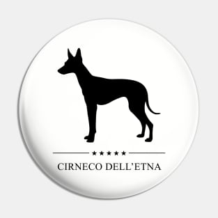 Cirneco dell'Etna Black Silhouette Pin