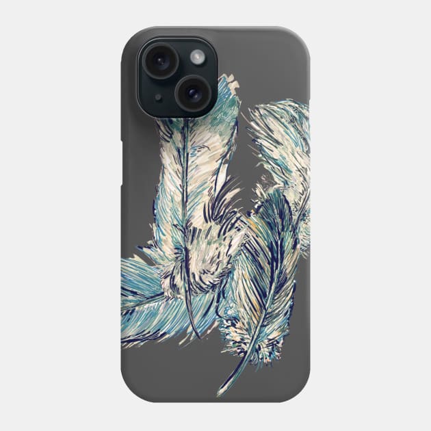 Featherly Phone Case by minniemorrisart