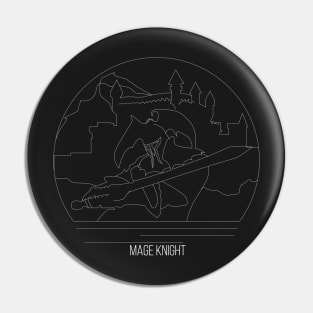 Mage Knight Minimalist Line Art - Board Game Inspired Graphic - Tabletop Gaming  - BGG Pin