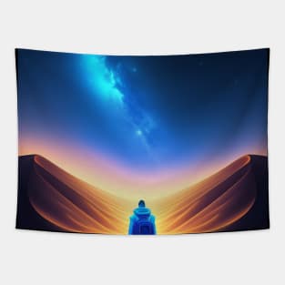 Illustration of a beautiful sky between the desert Tapestry