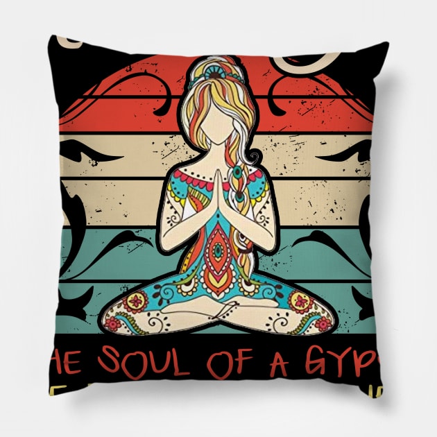 Womens March Girl The Soul of A Gypsy Funny Birthday Pillow by Kaileymahoney