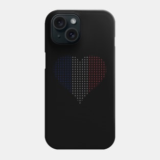 France Flag Eiffel Tower Heart Design Phone Case