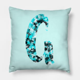 Paint Splash Letter G Pillow