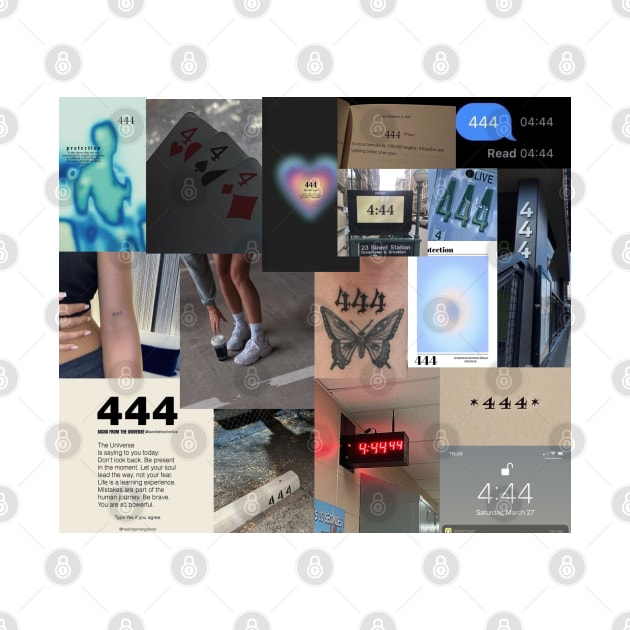 444 angel number aesthetic collage by morgananjos