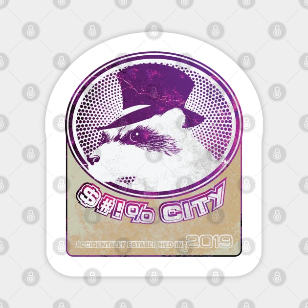 $#!% City (purple) Magnet by MunkeeWear