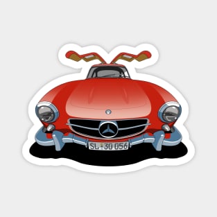 Mercedes Benz 300SL Gullwing in red Magnet