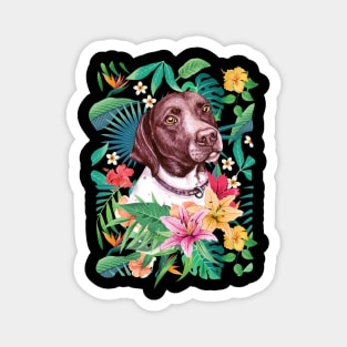 Tropical German Shorthaired Pointer Magnet