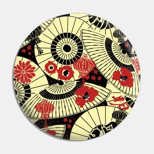 Japanese umbrella pattern Pin