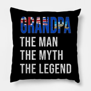 Grand Father Falkland Islanders Grandpa The Man The Myth The Legend - Gift for Falkland Islanders Dad With Roots From  Falkland Islands Pillow