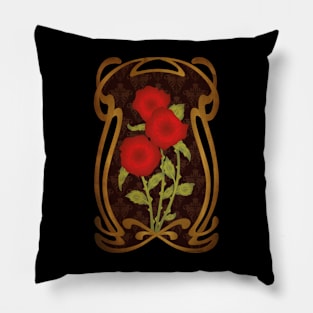 Art Nouveau Rose Pillow