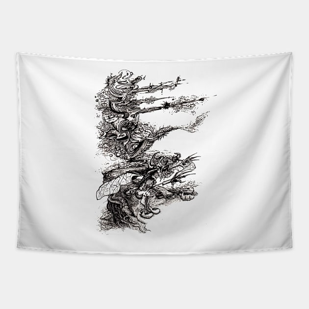 Running alien Tapestry by Homeliker