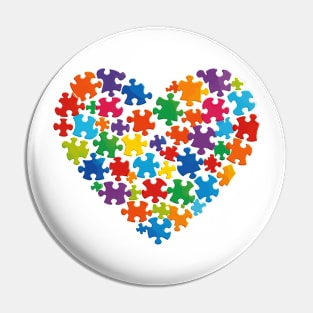 Puzzle Heart Autism Awareness Gift for Birthday, Mother's Day, Thanksgiving, Christmas Pin