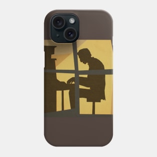 Sonokinetic Saul Bass Style Pianist Phone Case