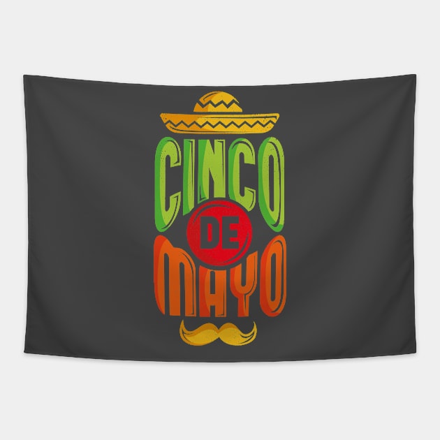 Cinco De Mayo Sombrero Mexico Tapestry by ghsp