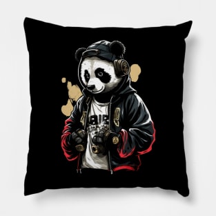 Get ready to bust some moves with this hip hop panda Pillow