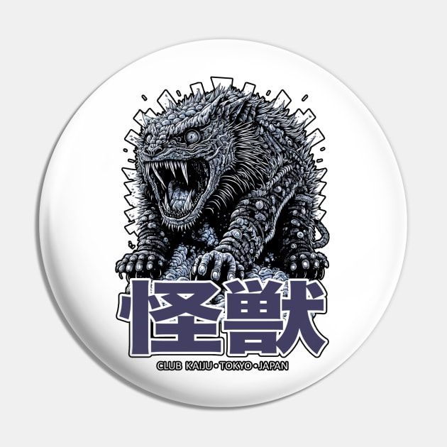 Club Kaiju (Alt Print) Pin by Nerdology