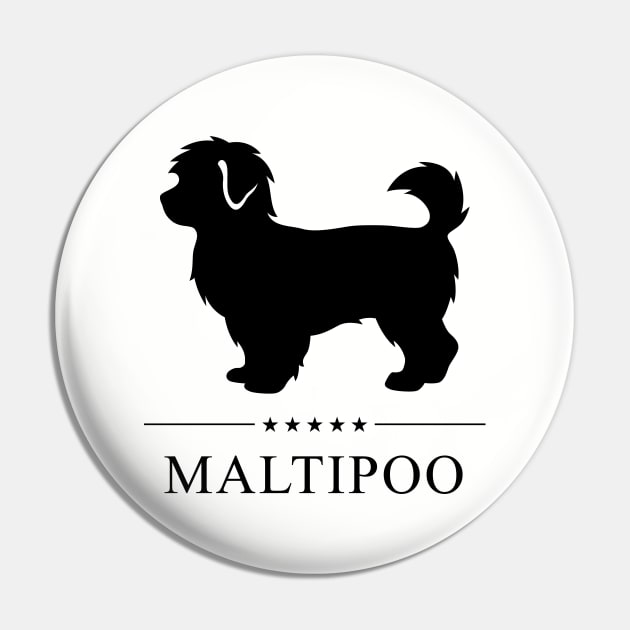 Maltipoo Black Silhouette Pin by millersye