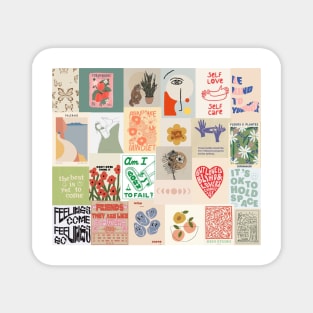 pastel poster prints collage Magnet