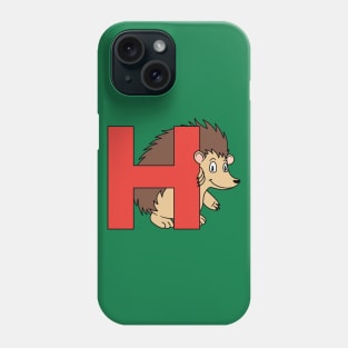 Letter H with Hedgehog Phone Case