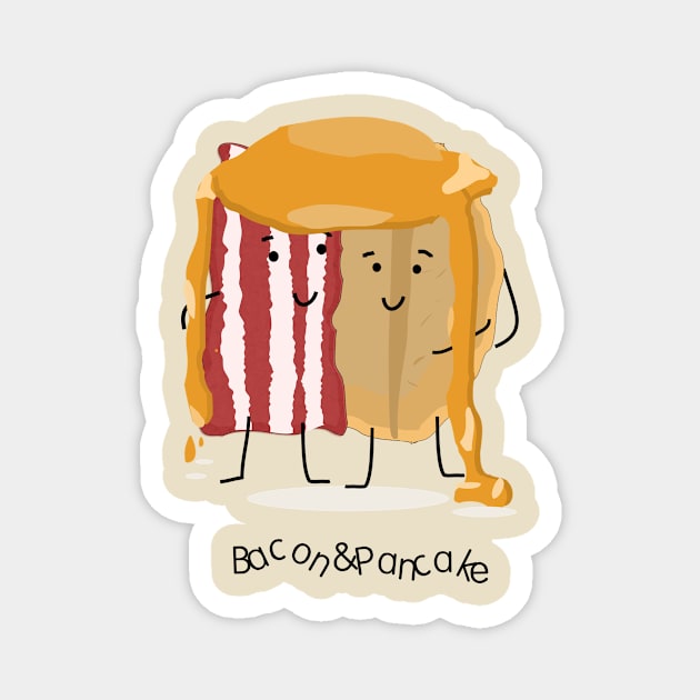 Bacon and Pancake = best friends Magnet by Prettyinpinks