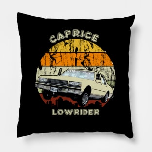 Caprice LOWRIDER Retro SunSet distressed City Pillow