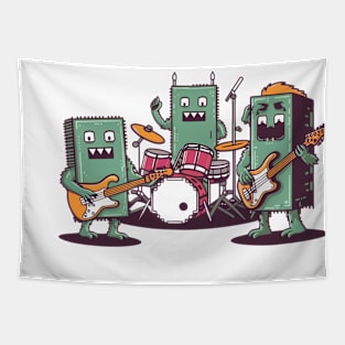 8 Bit Monster Rock Band Tapestry