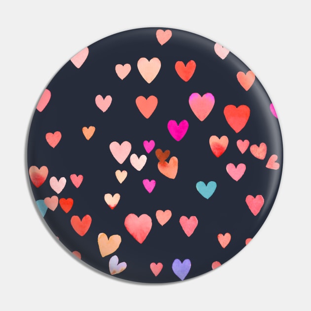 Flying Hearts pink Pin by ninoladesign