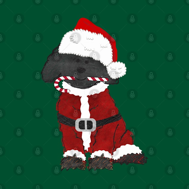 Christmas Labradoodle Santa Claus by EMR_Designs