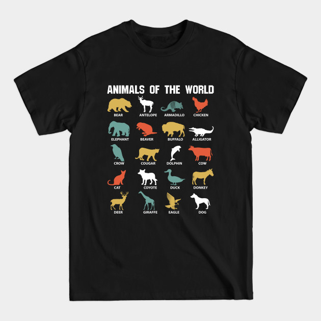 Disover Animals of The World Rare Animal Lover Gift - Animals Of The World - T-Shirt