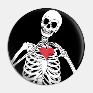 Skeletal Heart Pin