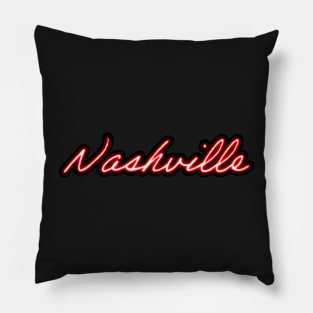 Neon Nashville - Red Pillow