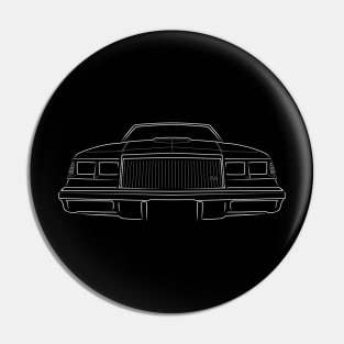 front/profile - 1987 Buick Grand National GNX - stencil, white Pin