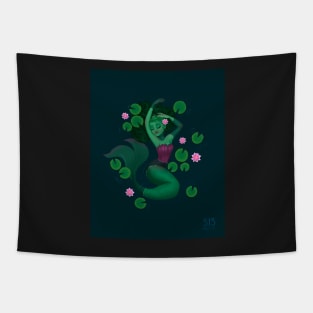 Lily Pad Mermaid Tapestry